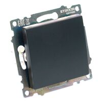 Переключатель одноклавишный Катрин (черный) / Stekker GLS10-7105-05