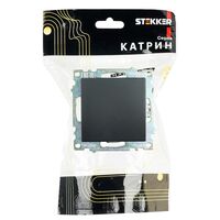 Переключатель одноклавишный Катрин (черный) / Stekker GLS10-7105-05