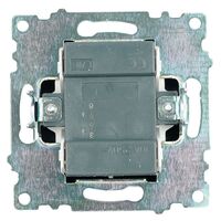 Выключатель одноклавишный с подсветкой Катрин (черный) / Stekker GLS10-7101-05