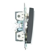 Выключатель двухклавишный Катрин (черный) / Stekker GLS10-7104-05