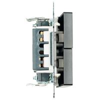 Выключатель двухклавишный Катрин (черный) / Stekker GLS10-7104-05