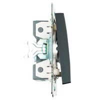 Выключатель двухклавишный с подсветкой Катрин (черный) / Stekker GLS10-7102-05