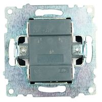 Выключатель двухклавишный с подсветкой Катрин (черный) / Stekker GLS10-7102-05