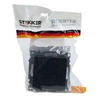 Розетка с заземлением, крышкой и защитными шторками Катрин (черный) / Stekker GLS16-7112-05