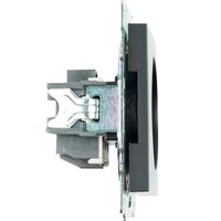 Розетка без заземления с защитными шторками Катрин (черный) / Stekker GLS10-7109-05