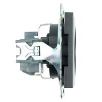 Розетка с заземлением и защитными шторками Катрин (черный) / Stekker GLS16-7110-05