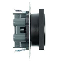 Розетка двойная без заземления с защитными шторками Катрин (черный) / Stekker GLS10-7113-05