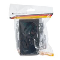 Розетка двойная без заземления с защитными шторками Катрин (черный) / Stekker GLS10-7113-05