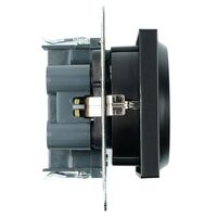 Розетка двойная с заземлением и защитными шторками Катрин (черный) / Stekker GLS16-7114-05