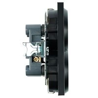 Розетка двойная с заземлением и защитными шторками Катрин (черный) / Stekker GLS16-7114-05