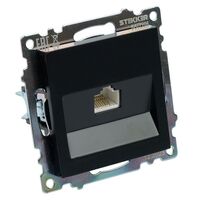 Розетка компьютерная RJ-45 Катрин (черный)  / Stekker GLS00-7107-05