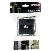 Розетка компьютерная RJ-45 Катрин (черный)  / Stekker GLS00-7107-05