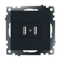 Розетка USB тип A Катрин (черный) / Stekker GLS10-7115-05