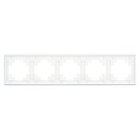 Рамка на 5 постов Катрин (белый, Glance) / Stekker GFR00-7005-01