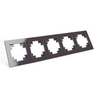 Рамка на 5 постов Катрин (шоколад, Glance) / Stekker GFR00-7005-04