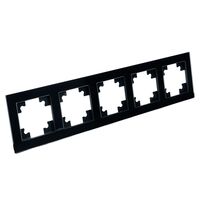 Рамка на 5 постов Катрин (черный, Glance) / Stekker GFR00-7005-05