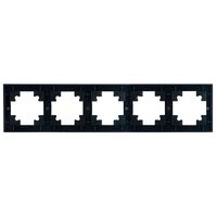 Рамка на 5 постов Катрин (черный, Glance) / Stekker GFR00-7005-05