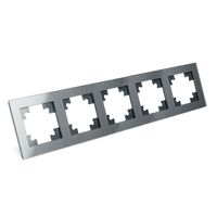 Рамка на 5 постов Катрин (графит, Glance) / Stekker GFR00-7005-06