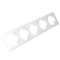 Рамка на 5 постов Катрин (белый, Light) / Stekker PFR00-7005-01