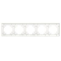 Рамка на 5 постов Катрин (белый, Light) / Stekker PFR00-7005-01