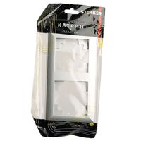 Рамка на 2 поста Катрин (серебро, Light) / Stekker PFR00-7002-03