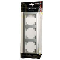 Рамка на 3 поста Катрин (серебро, Light) / Stekker PFR00-7003-03
