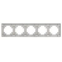 Рамка на 5 постов Катрин (серебро, Light) / Stekker PFR00-7005-03