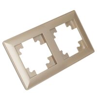 Рамка на 2 поста Катрин (шампань, Light) / Stekker PFR00-7002-02