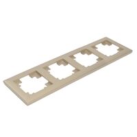 Рамка на 4 поста Катрин (шампань, Light) / Stekker PFR00-7004-02