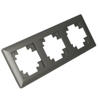 Рамка на 3 поста Катрин (графит, Light) / Stekker PFR00-7003-06