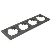 Рамка на 4 поста Катрин (графит, Light) / Stekker PFR00-7004-06