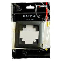 Рамка на 1 пост Катрин (черный, Light) / Stekker PFR00-7001-05