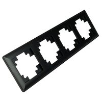 Рамка на 4 поста Катрин (черный, Light) / Stekker PFR00-7004-05