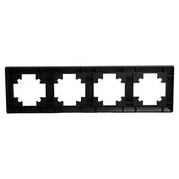 Рамка на 4 поста Катрин (черный, Light) / Stekker PFR00-7004-05