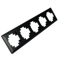 Рамка на 5 постов Катрин (черный, Light) / Stekker PFR00-7005-05