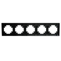 Рамка на 5 постов Катрин (черный, Light) / Stekker PFR00-7005-05