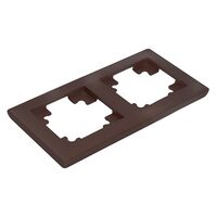 Рамка на 2 поста Катрин (шоколад, Light) / Stekker PFR00-7002-04