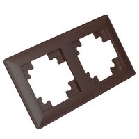 Рамка на 2 поста Катрин (шоколад, Light) / Stekker PFR00-7002-04