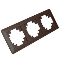 Рамка на 3 поста Катрин (шоколад, Light) / Stekker PFR00-7003-04