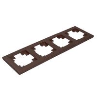 Рамка на 4 поста Катрин (шоколад, Light) / Stekker PFR00-7004-04