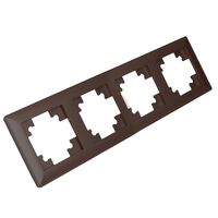 Рамка на 4 поста Катрин (шоколад, Light) / Stekker PFR00-7004-04