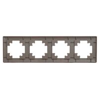 Рамка на 4 поста Катрин (шоколад, Light) / Stekker PFR00-7004-04