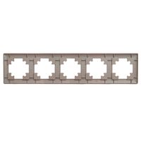 Рамка на 5 постов Катрин (шоколад, Light) / Stekker PFR00-7005-04