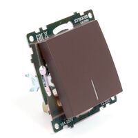 Выключатель одноклавишный с подсветкой Катрин (шоколад) / Stekker GLS10-7101-04