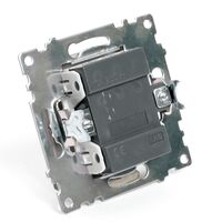 Выключатель одноклавишный с подсветкой Катрин (шоколад) / Stekker GLS10-7101-04