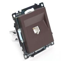 Розетка компьютерная RJ-45 Катрин (шоколад) / Stekker GLS00-7107-04