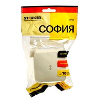 Переключатель одноклавишный София (слоновая кость) / Stekker MSW10-12-04