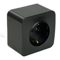 Розетка с заземлением София (черный матовый) / Stekker MST16-11-05