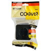 Розетка с заземлением София (черный матовый) / Stekker MST16-11-05