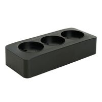 Розетка тройная без заземления София (черный матовый) / Stekker MST10-13-05